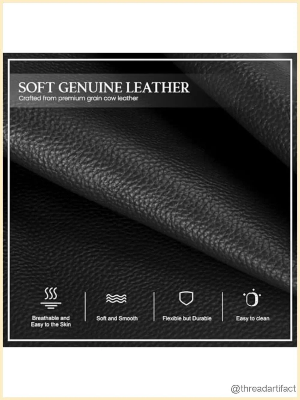 Genuine Leather Anti-theft Crossbody Bag with RFID Card Slots